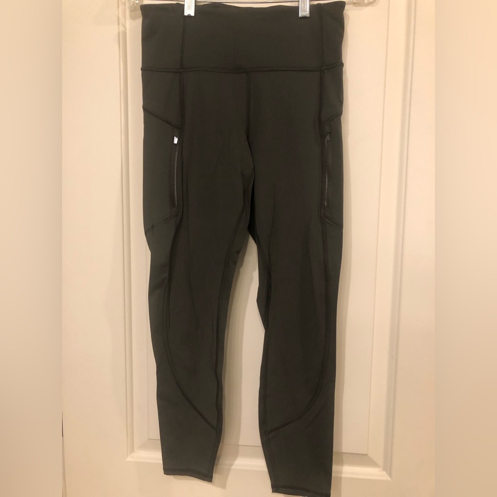 Athleta Rainer Tights - Olive Small Petite